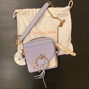 See by Chloe Joan leather and suede camera mini crossbody